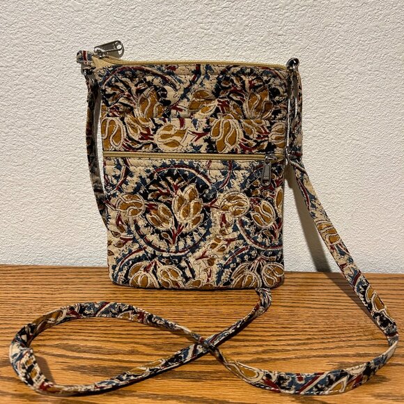 Green Jute Handbags - Green Jute Small Quilted Boho Bag